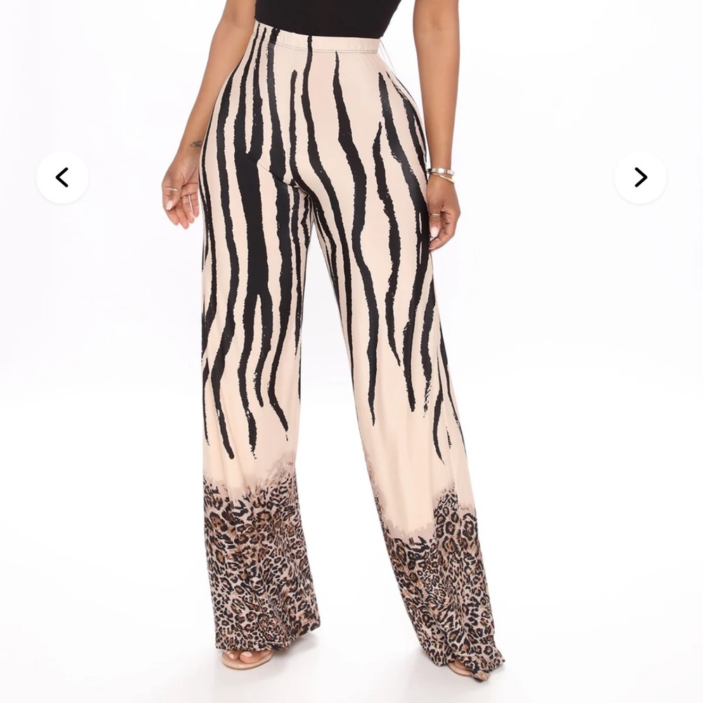 Zebra print high waisted pants True